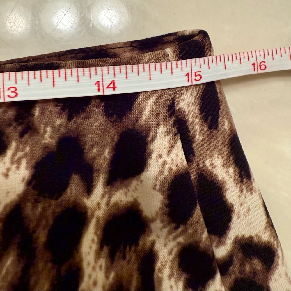 Alfani Brown & Black Leopard Midi Pencil Skirt, Sz 8P - Picture 5 of 7